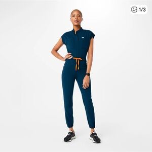 Figs Deep Reef Rafaela Scrub Jumpsuit XS